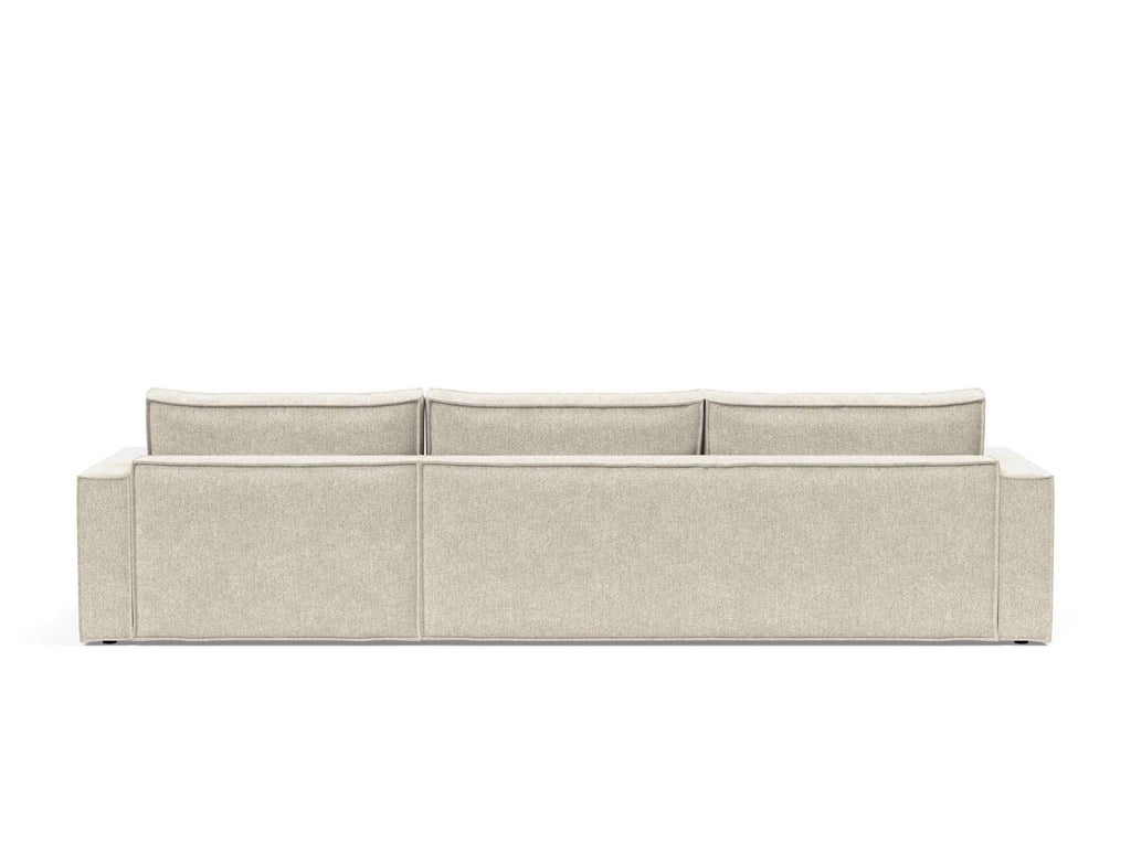 Divano letto matrimoniale con penisola Newilla Lounger - 357 Taura, Off White