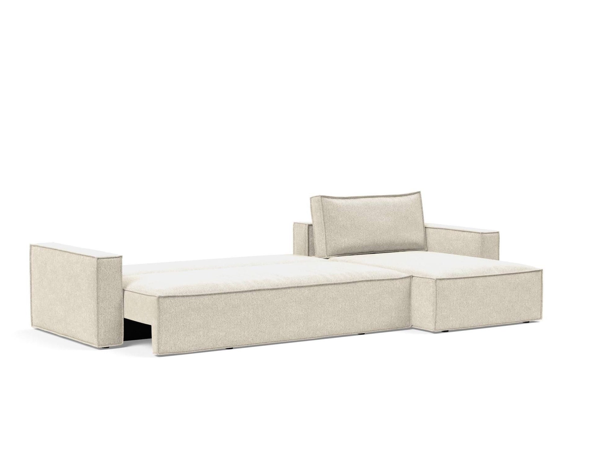 Divano letto matrimoniale con penisola Newilla Lounger - 357 Taura, Off White