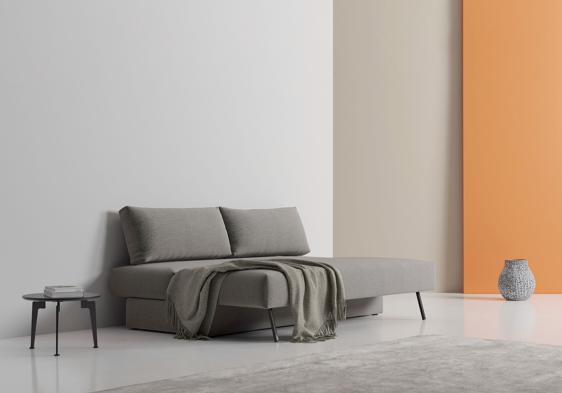 Divano letto matrimoniale con contenitore Osvald