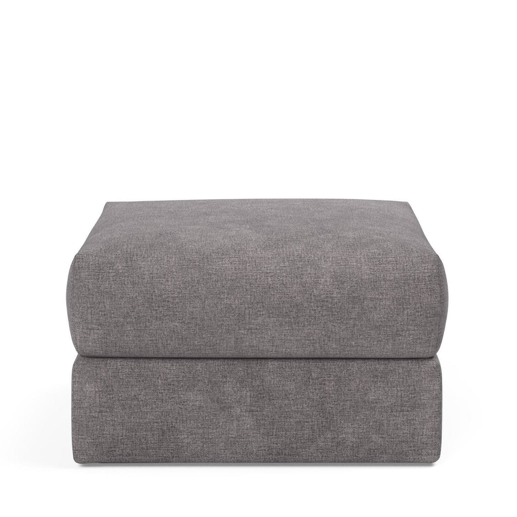 Pouf imbottito con contenitore salvaspazio Cornila