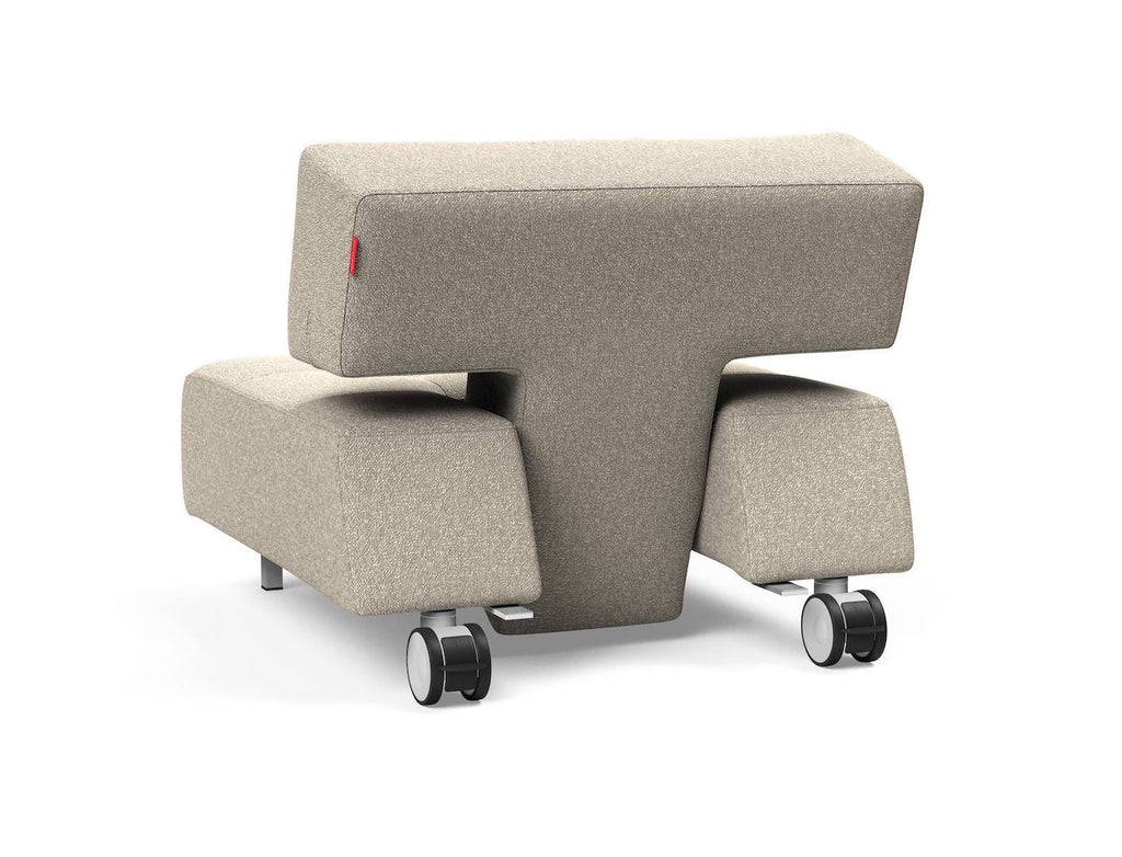 Poltrona con ruote trasformabile in pouf Longhorn