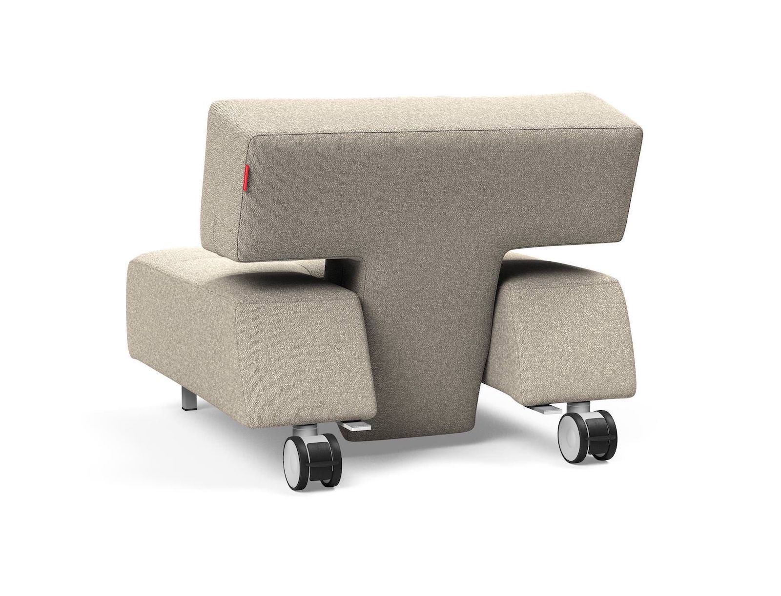 Poltrona con ruote trasformabile in pouf Longhorn