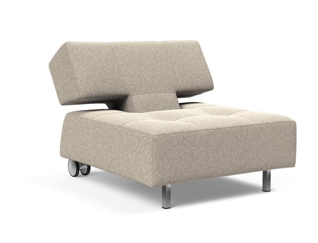 Poltrona con ruote trasformabile in pouf Longhorn