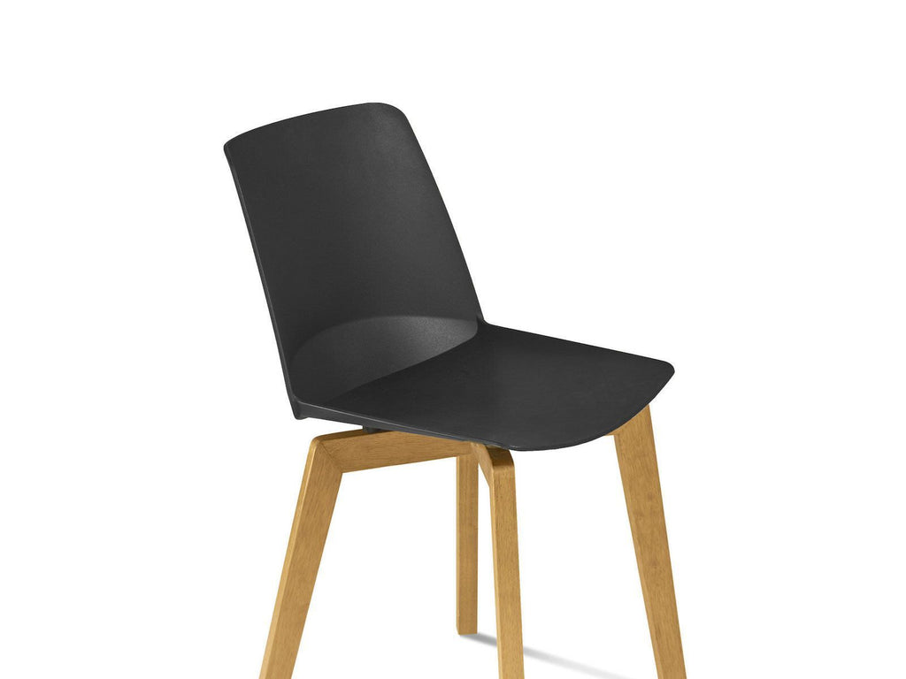 Coppia sedie da cucina in polipropilene e legno Vingard