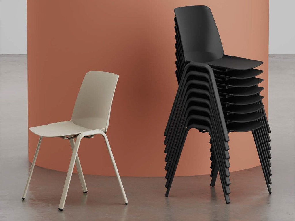 Coppia sedie da cucina in polipropilene e metallo Draxer