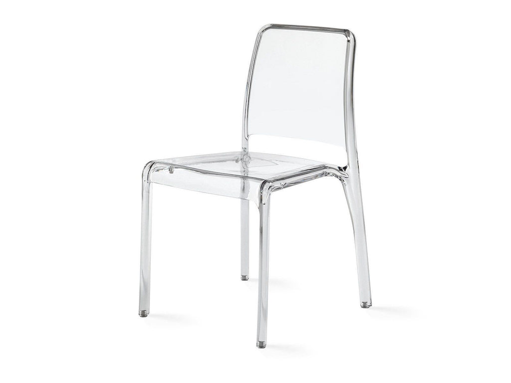 Set 4 sedie da cucina in policarbonato Klear