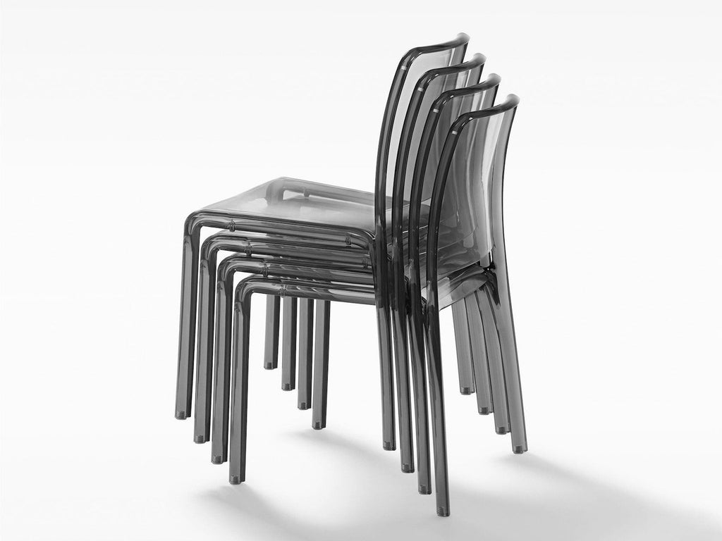 Set 4 sedie da cucina in policarbonato Klear