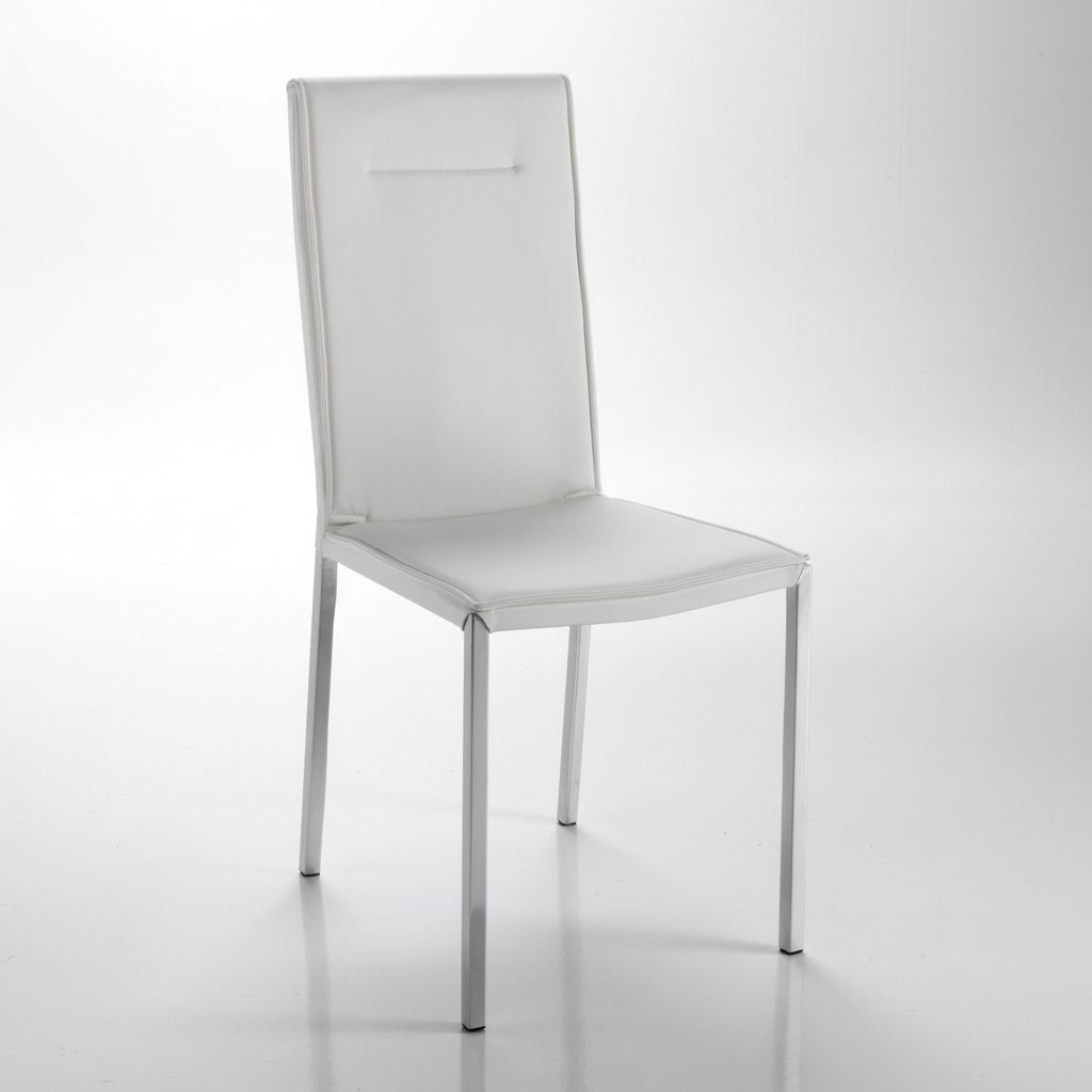 Coppia sedie moderne per sala pranzo Aksel White