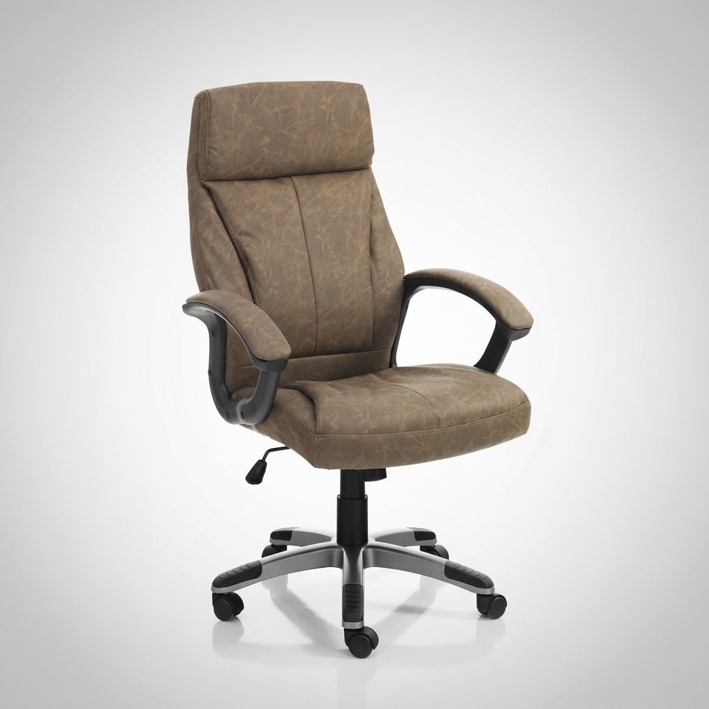 Poltrona ufficio in pelle sintetica Branny Brown