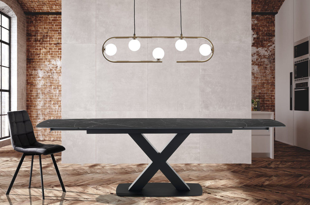 Tavolo da pranzo allungabile con piano in ceramica James