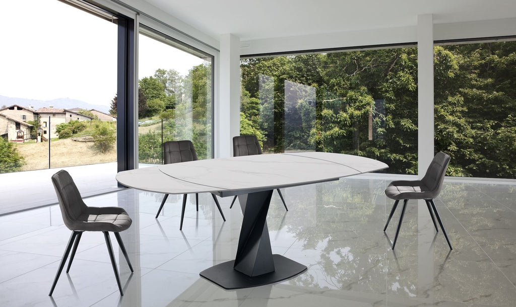 Tavolo allungabile con piano in ceramica Bernat Marble