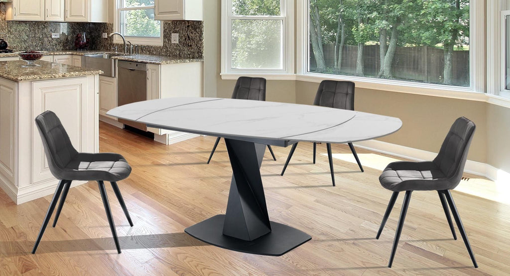 Tavolo allungabile con piano in ceramica Bernat Marble