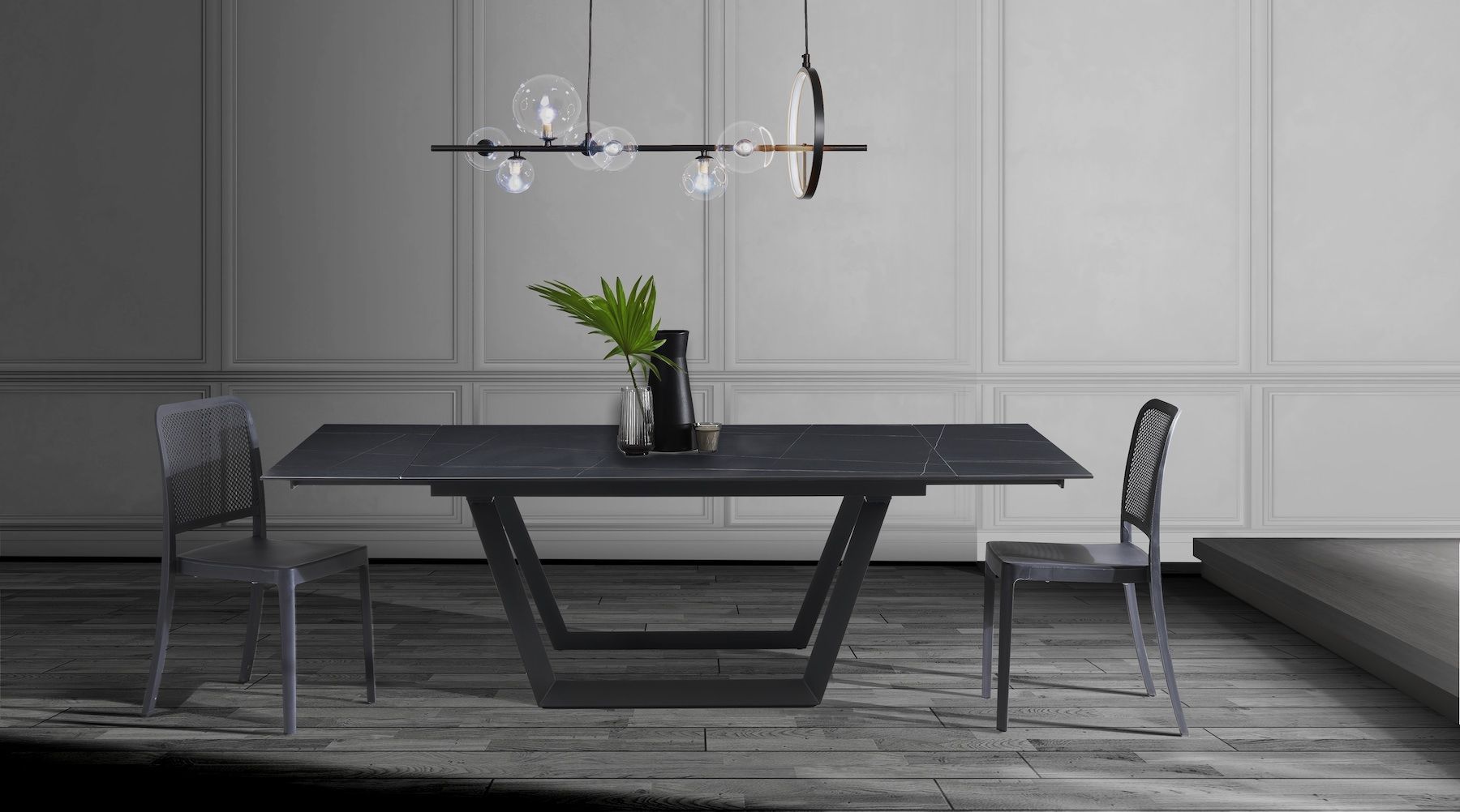 Tavolo allungabile con piano in ceramica Richard Black