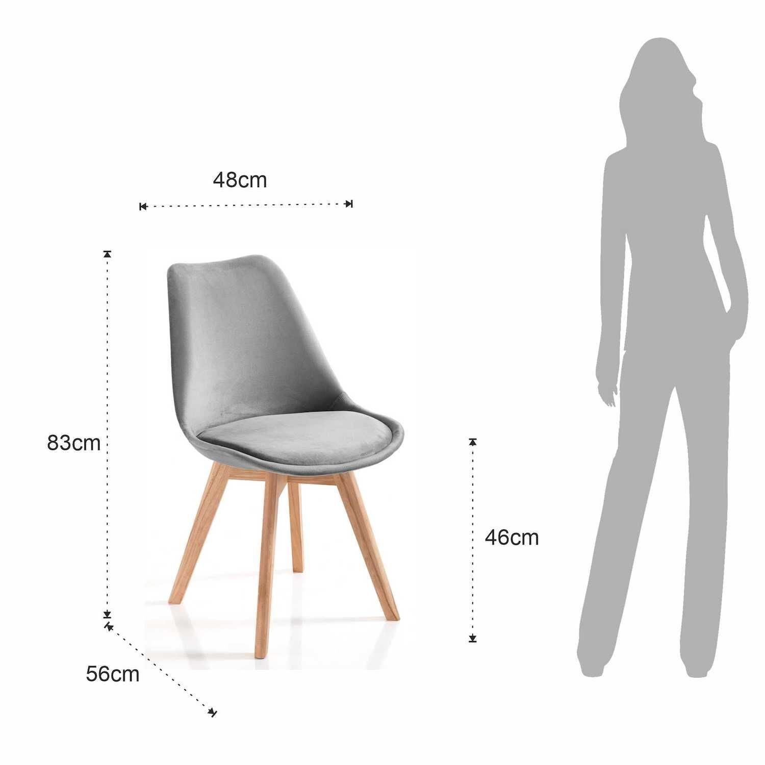 Set 4 sedie imbottite per sala da pranzo Kirby Soft