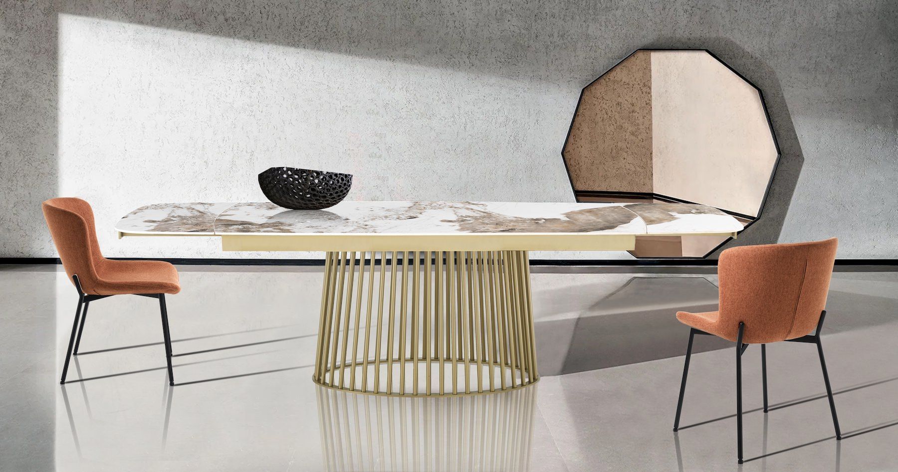 Tavolo allungabile con piano in ceramica Colin A