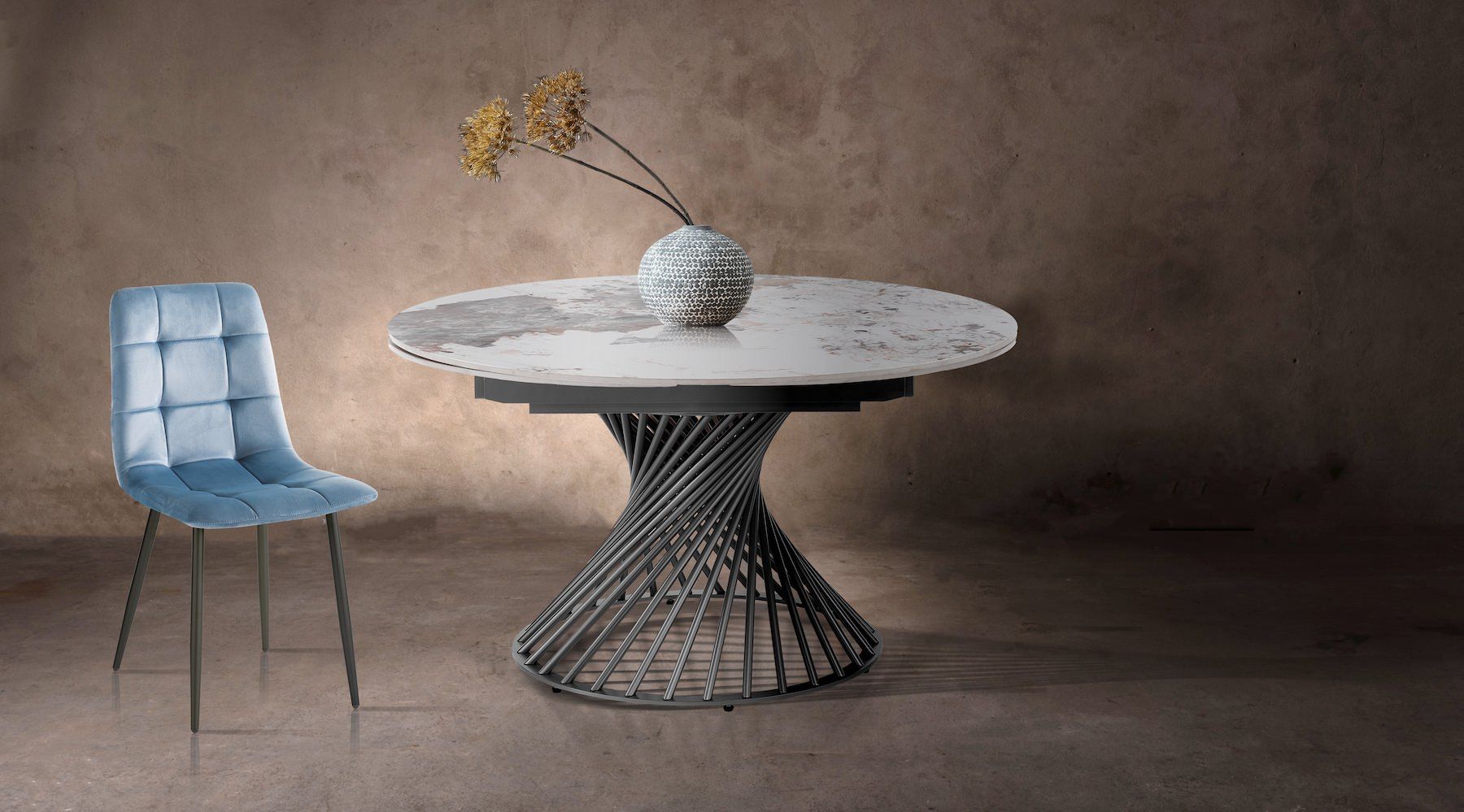 Tavolo allungabile con piano in ceramica Scott B