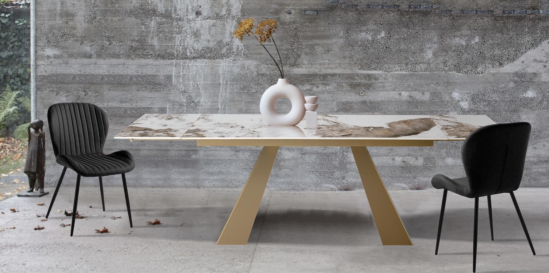 Tavolo allungabile con piano in ceramica Karl A