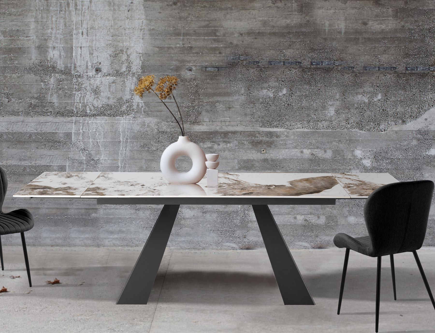 Tavolo allungabile con piano in ceramica Karl B