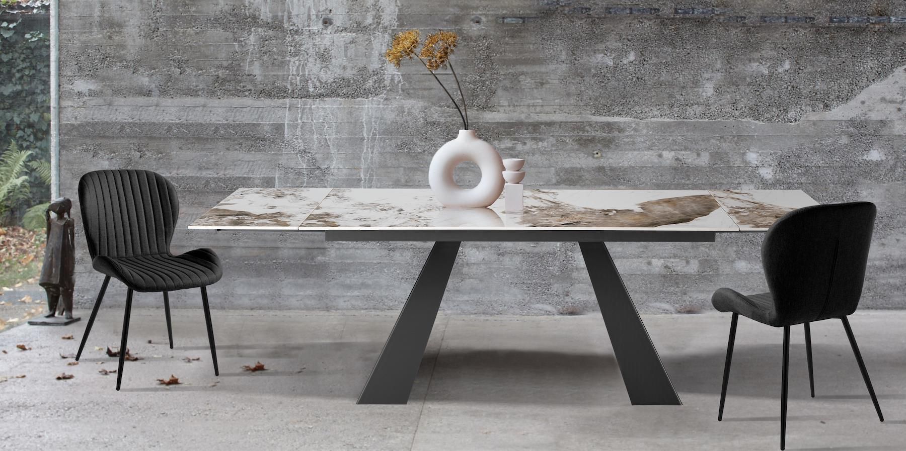 Tavolo allungabile con piano in ceramica Karl B