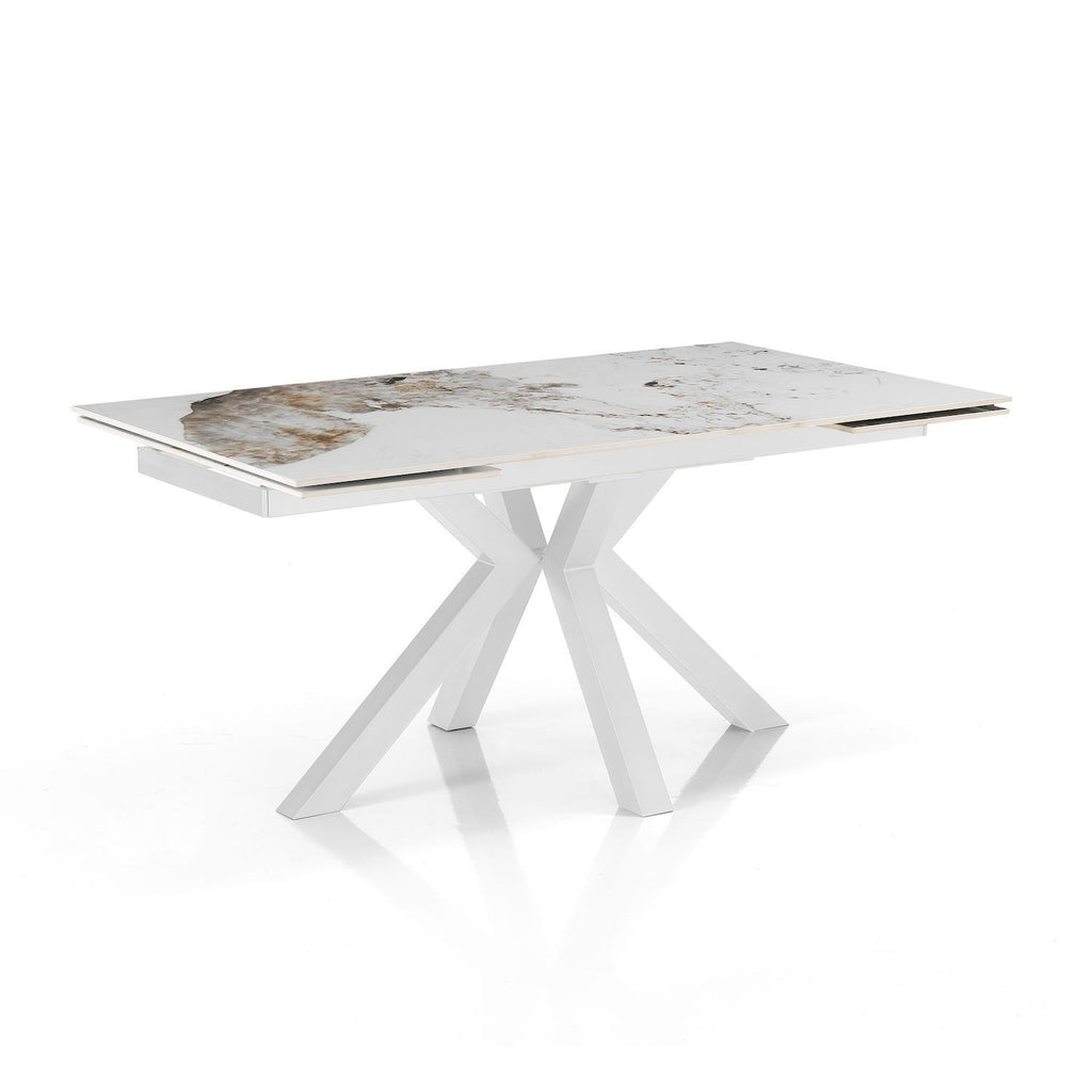 Tavolo allungabile con piano in ceramica Liam