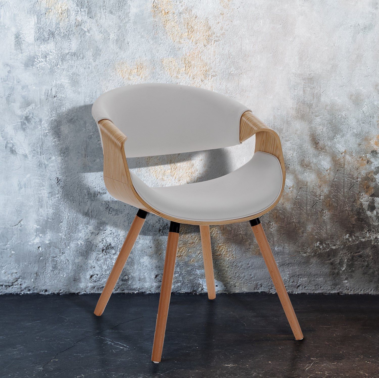 Sedia moderna per soggiorno o camera Once 2 Wood