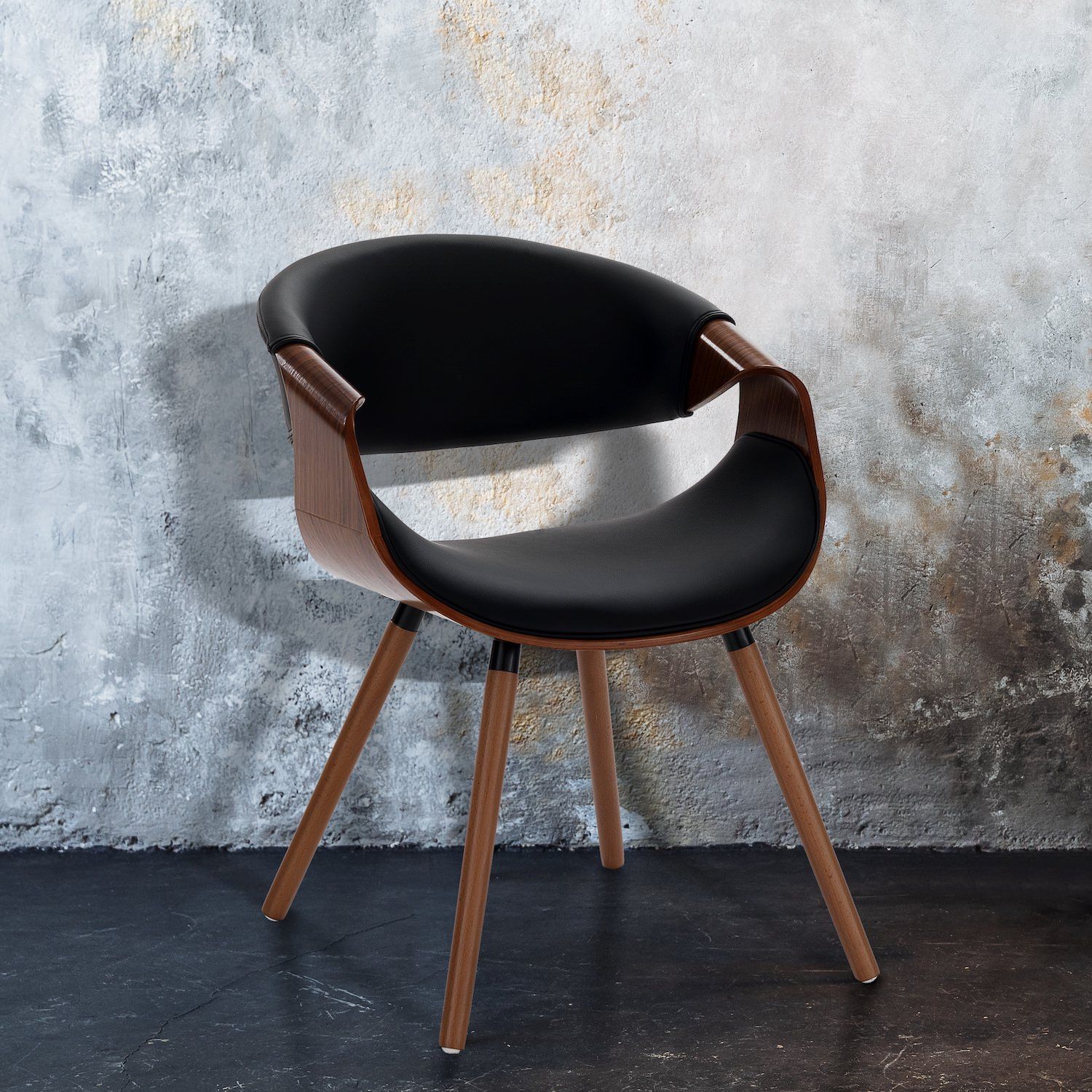 Sedia moderna per soggiorno o camera Once 2 Dark Wood