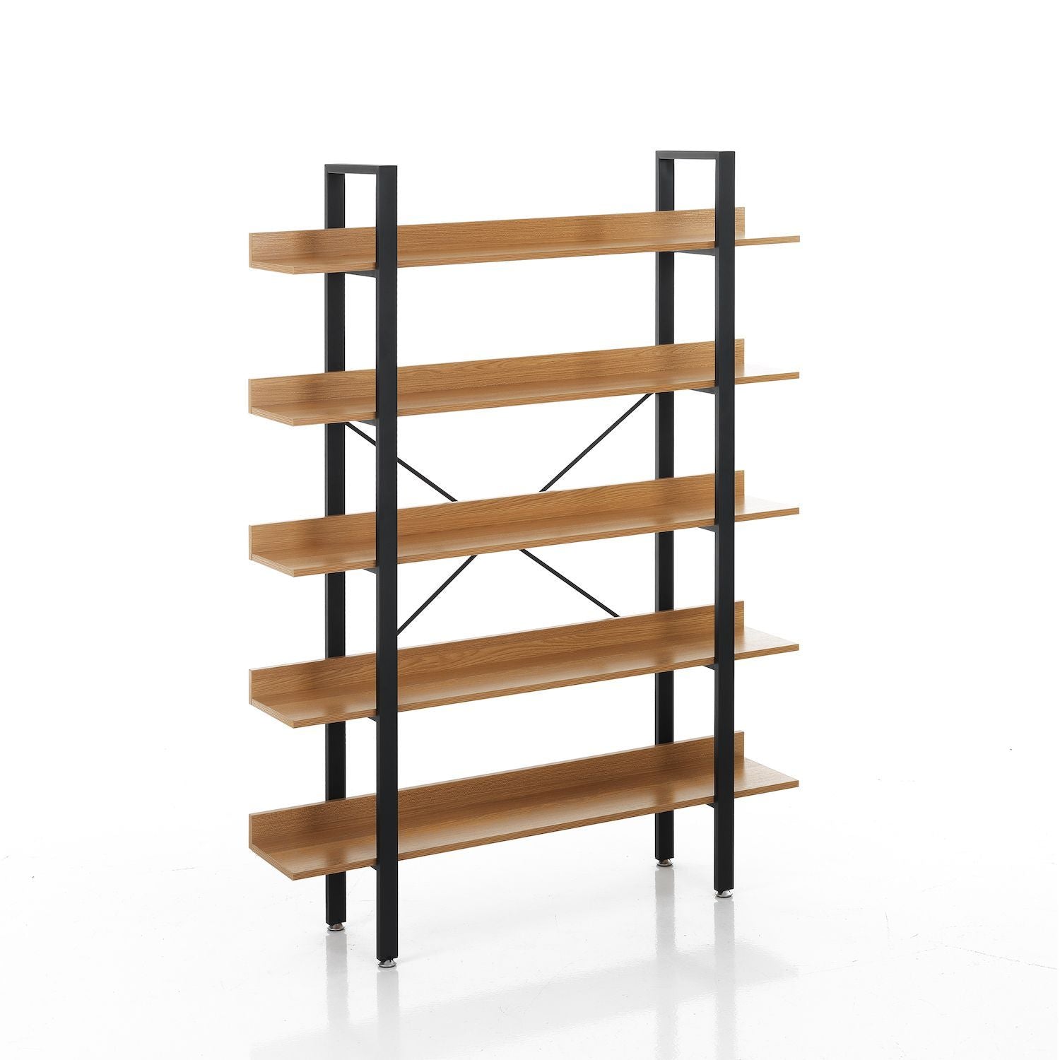 Libreria moderna in metallo e legno Teddy