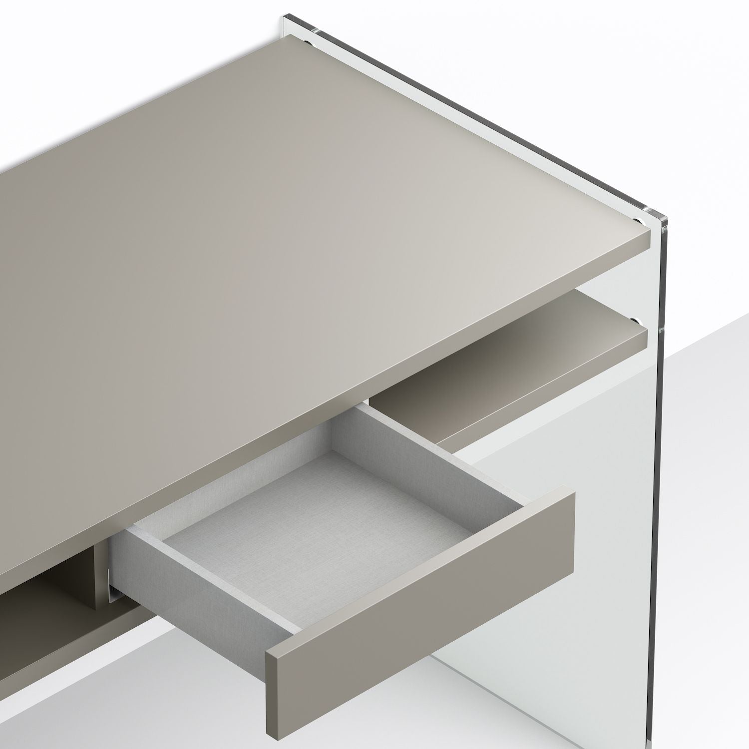 Scrivania design in vetro e laminato Patrik