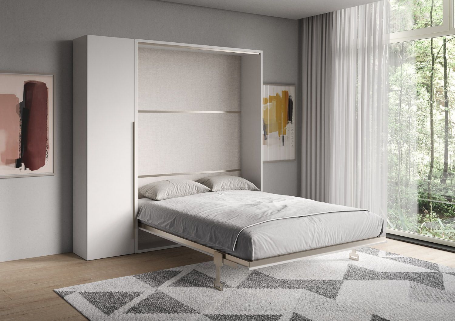 Letto a scomparsa con armadio 1 anta Capital