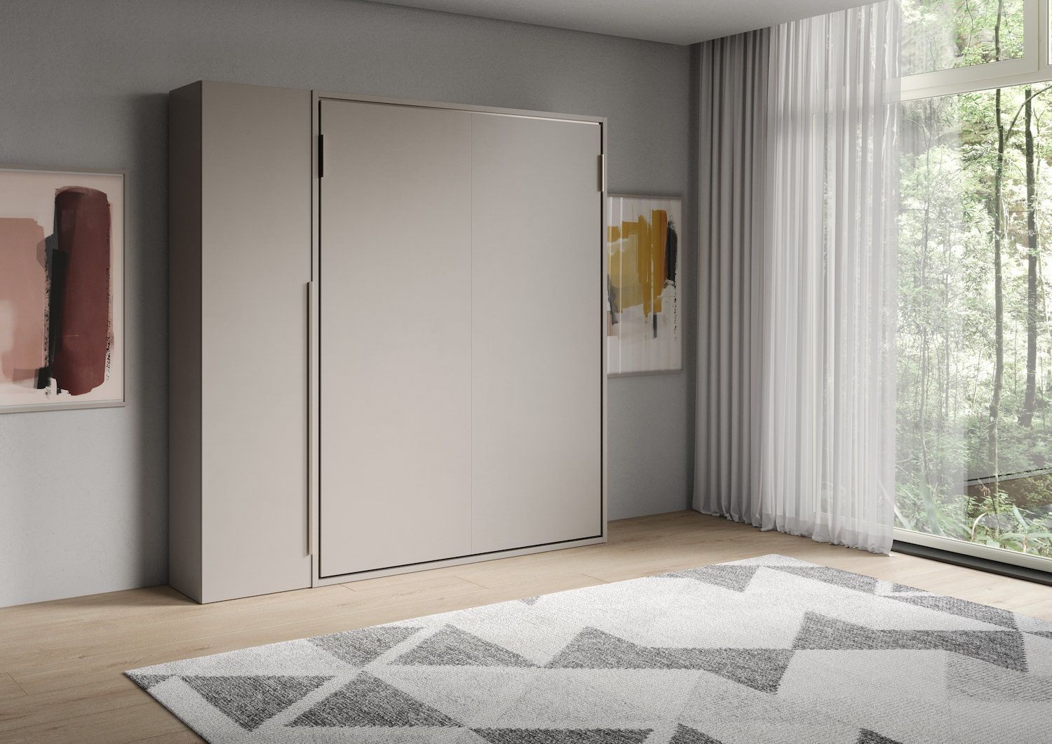 Letto a scomparsa con armadio 1 anta Capital