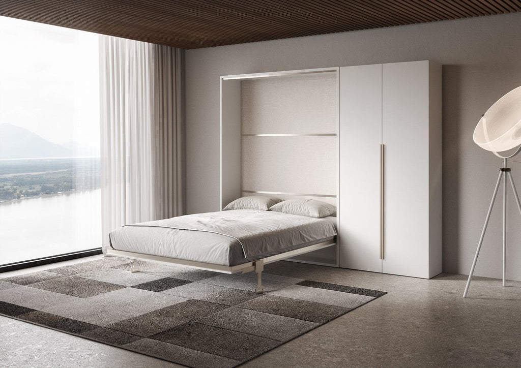 Letto a scomparsa francese o matrimoniale con armadio 2 ante Capital