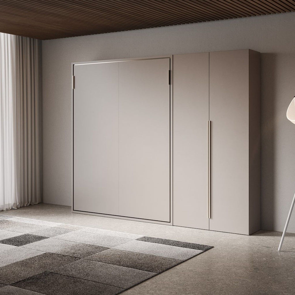 Letto a scomparsa francese o matrimoniale con armadio 2 ante Capital