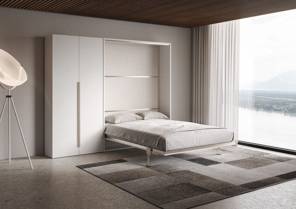 Letto a scomparsa francese o matrimoniale con armadio 2 ante Capital