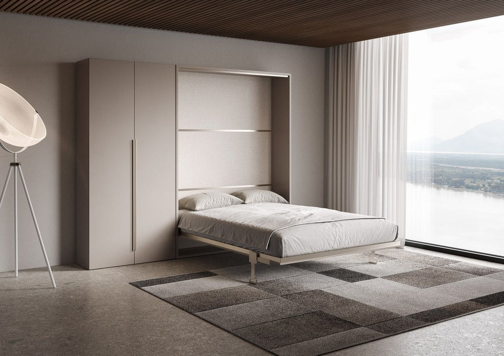 Letto a scomparsa francese o matrimoniale con armadio 2 ante Capital