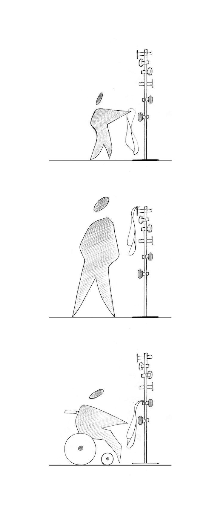 Appendiabiti da terra design moderno Orion