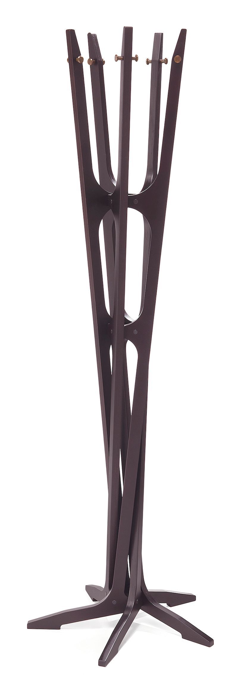 Appendiabiti da terra moderno in legno Ebony