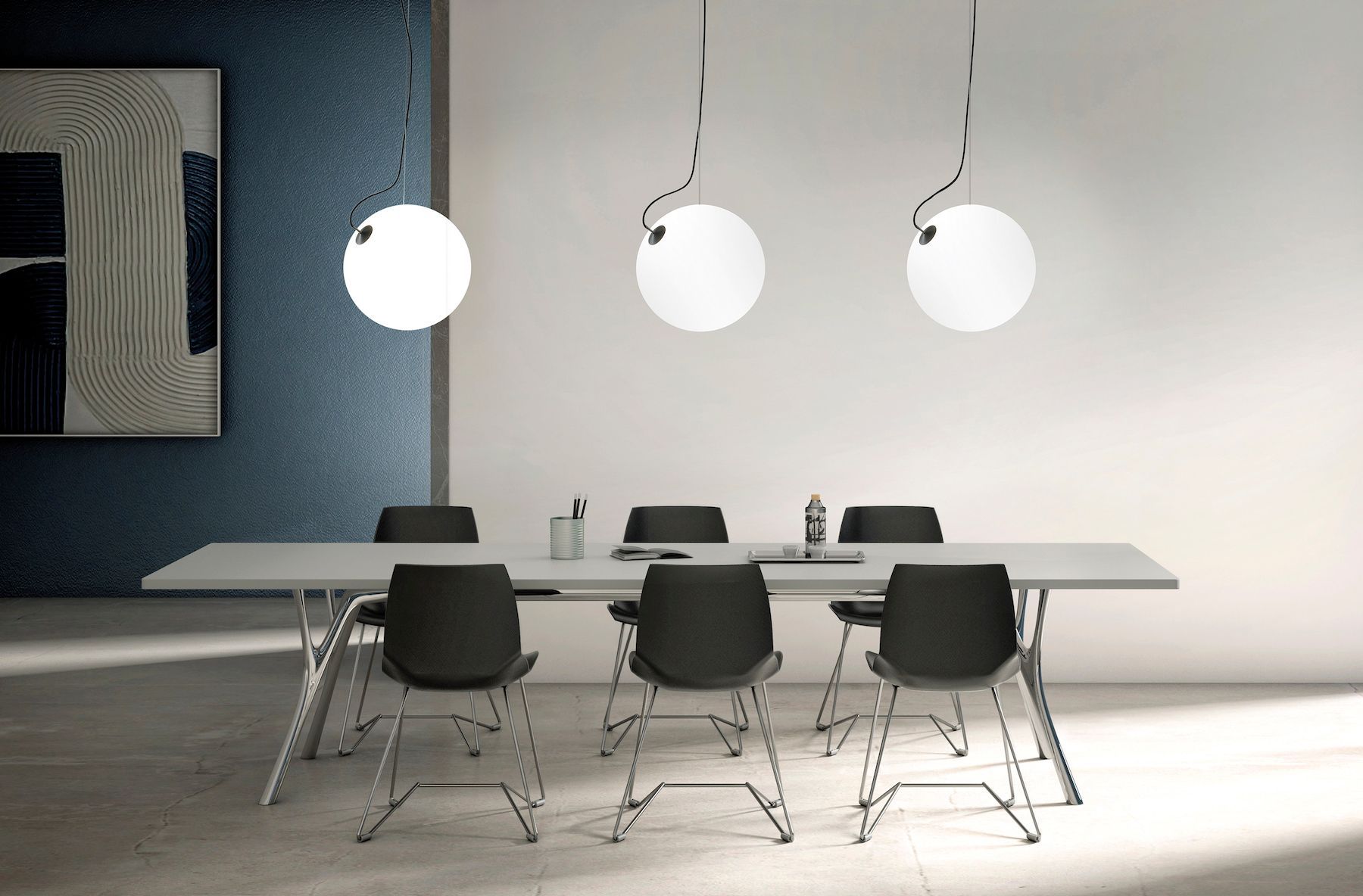 Tavolo scrivania in alluminio e legno Perseo Solid