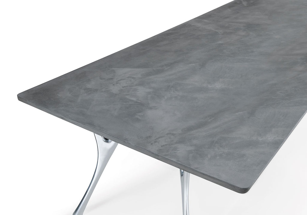 Tavolo scrivania in alluminio e legno Perseo Cement