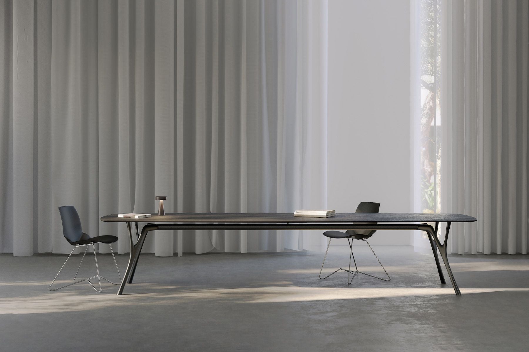 Tavolo scrivania in alluminio e legno Perseo Metal