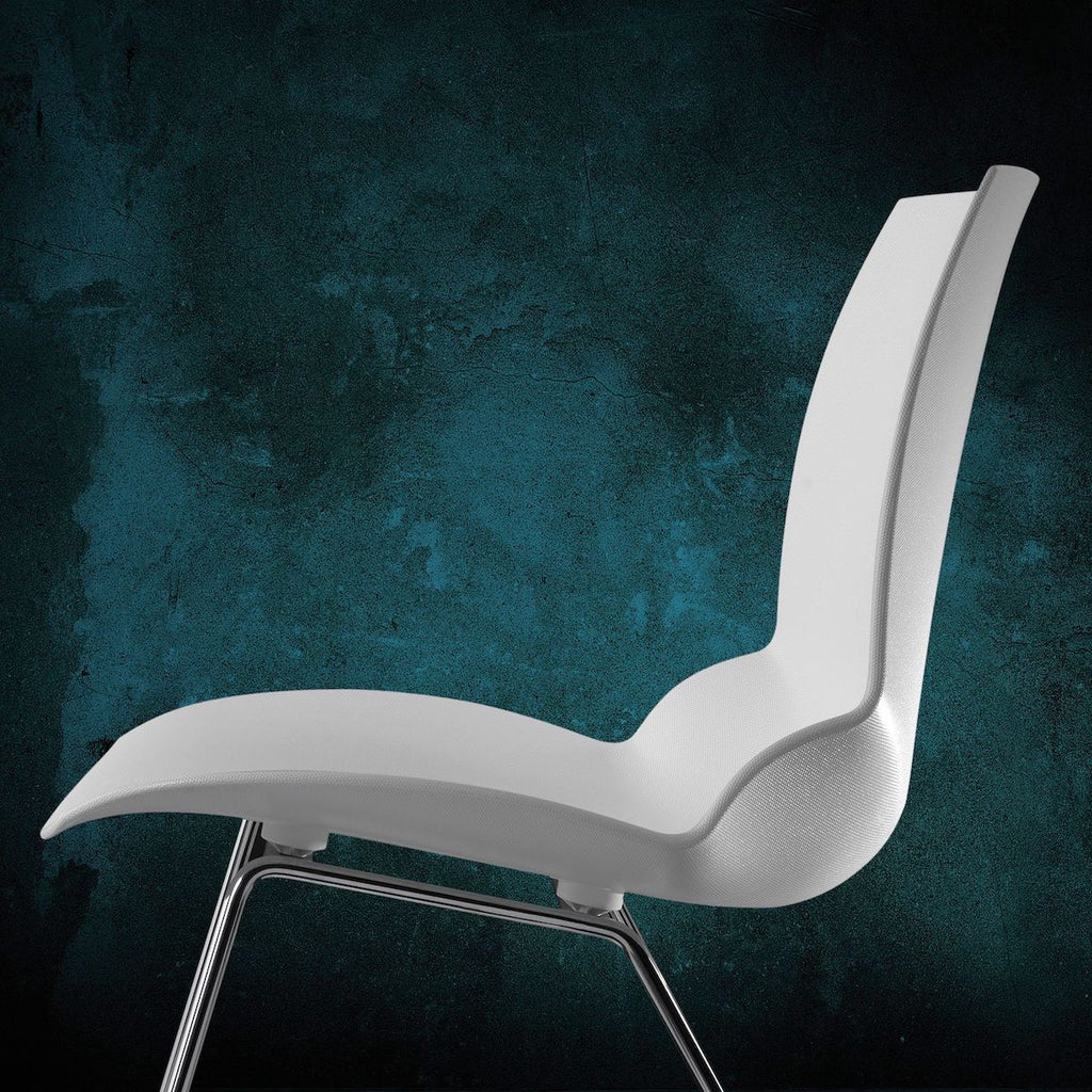 Coppia sedie per ufficio in acciaio e tecnopolimero Emily