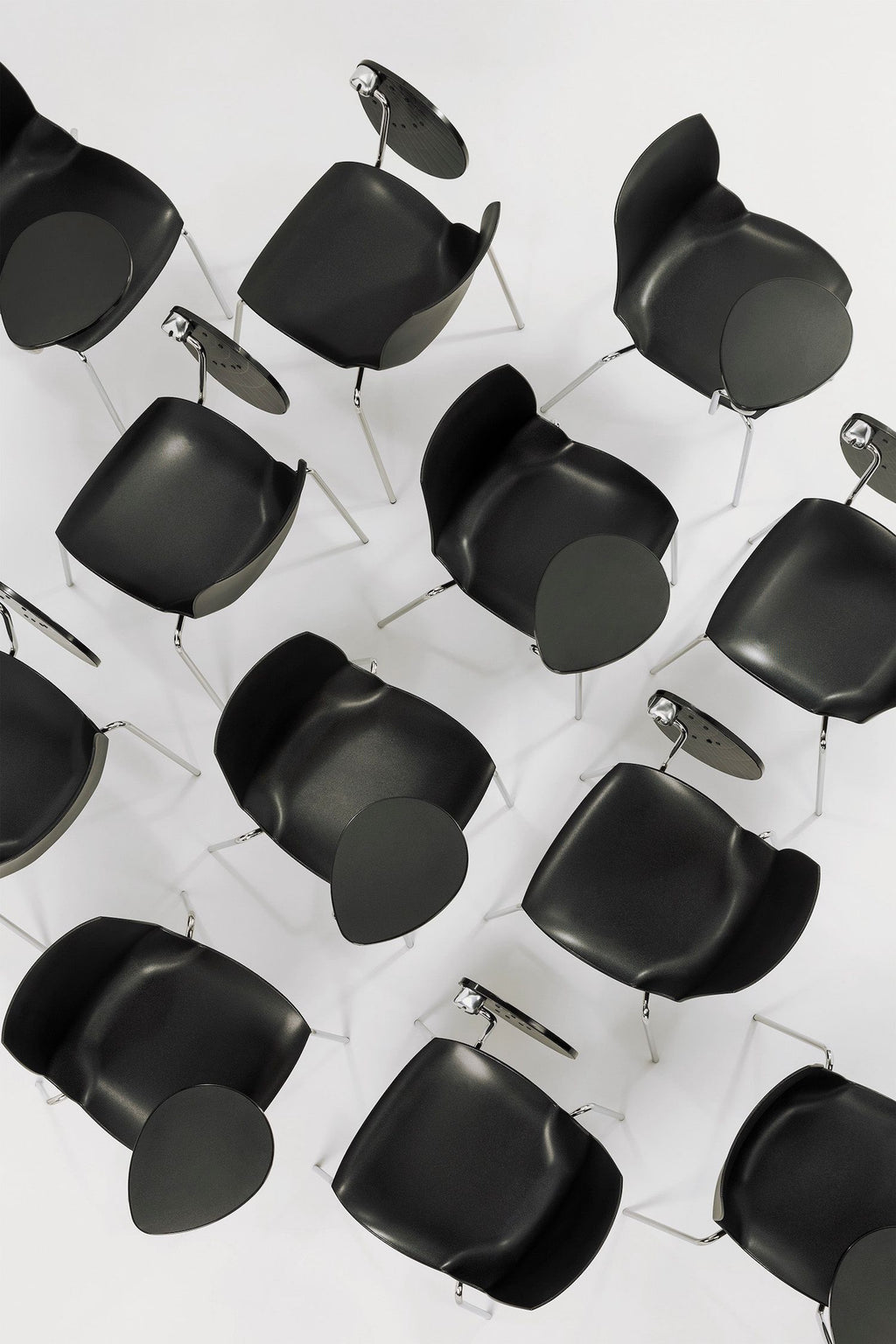 Coppia sedie per ufficio in acciaio e tecnopolimero Emily