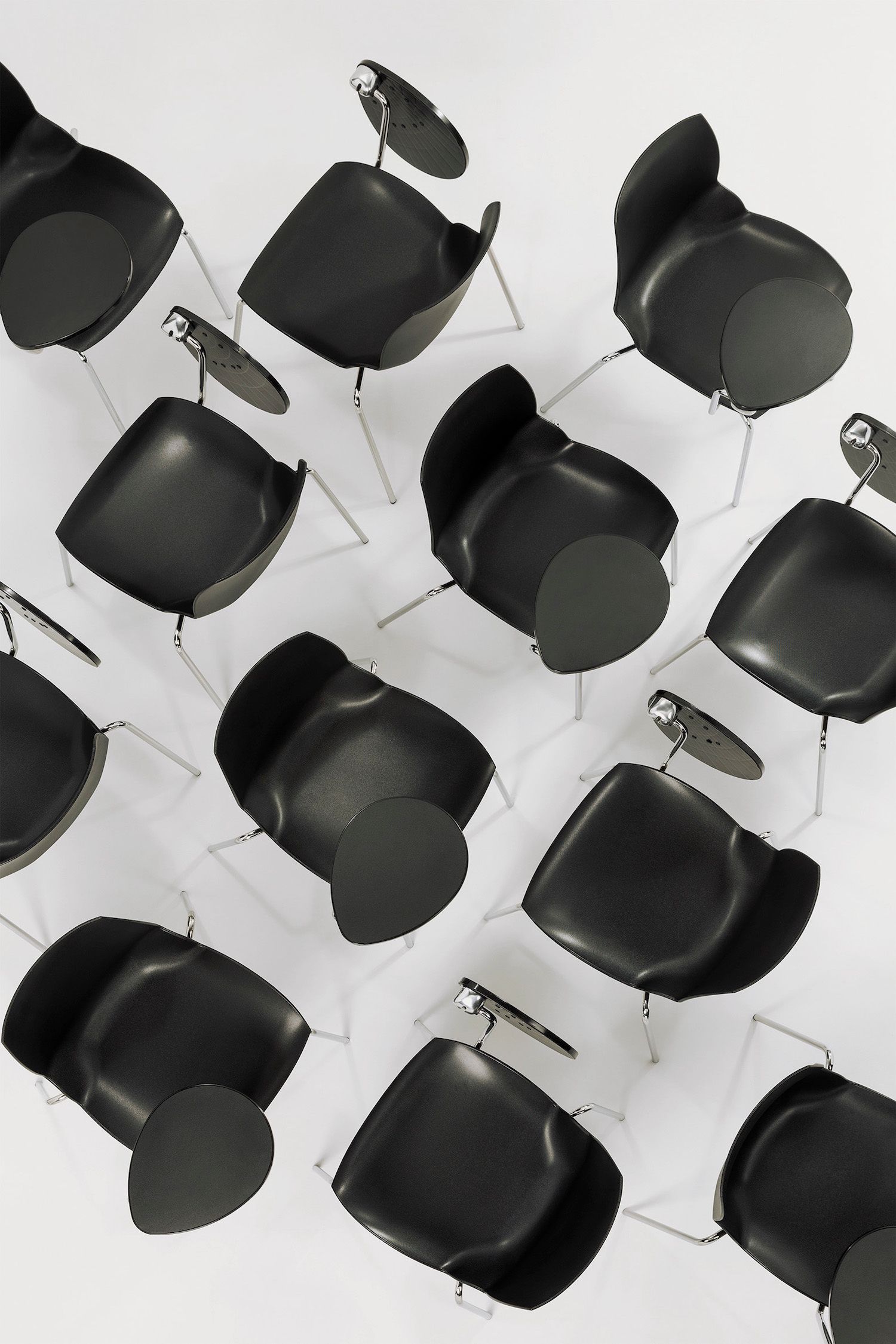 Coppia sedie per ufficio in acciaio e tecnopolimero Emily