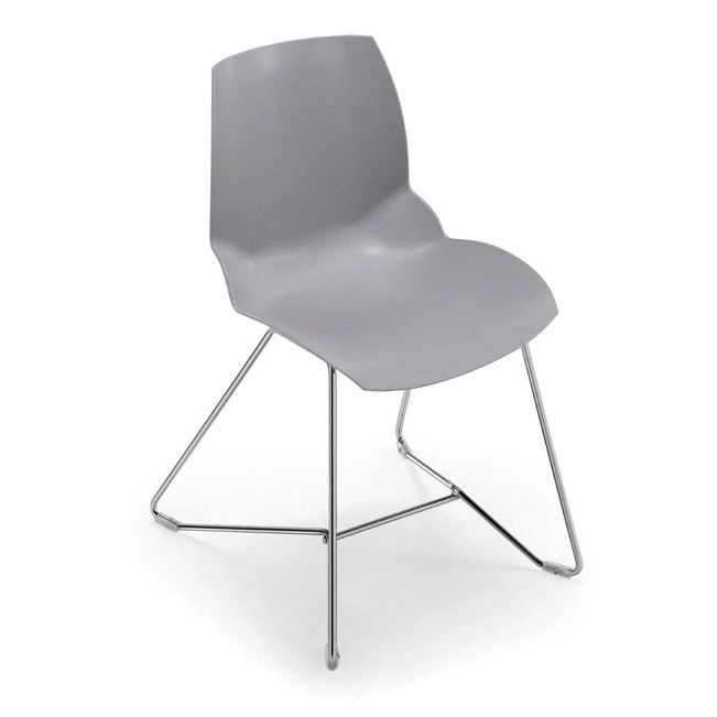 Coppia sedie per ufficio in acciaio e tecnopolimero Emily B