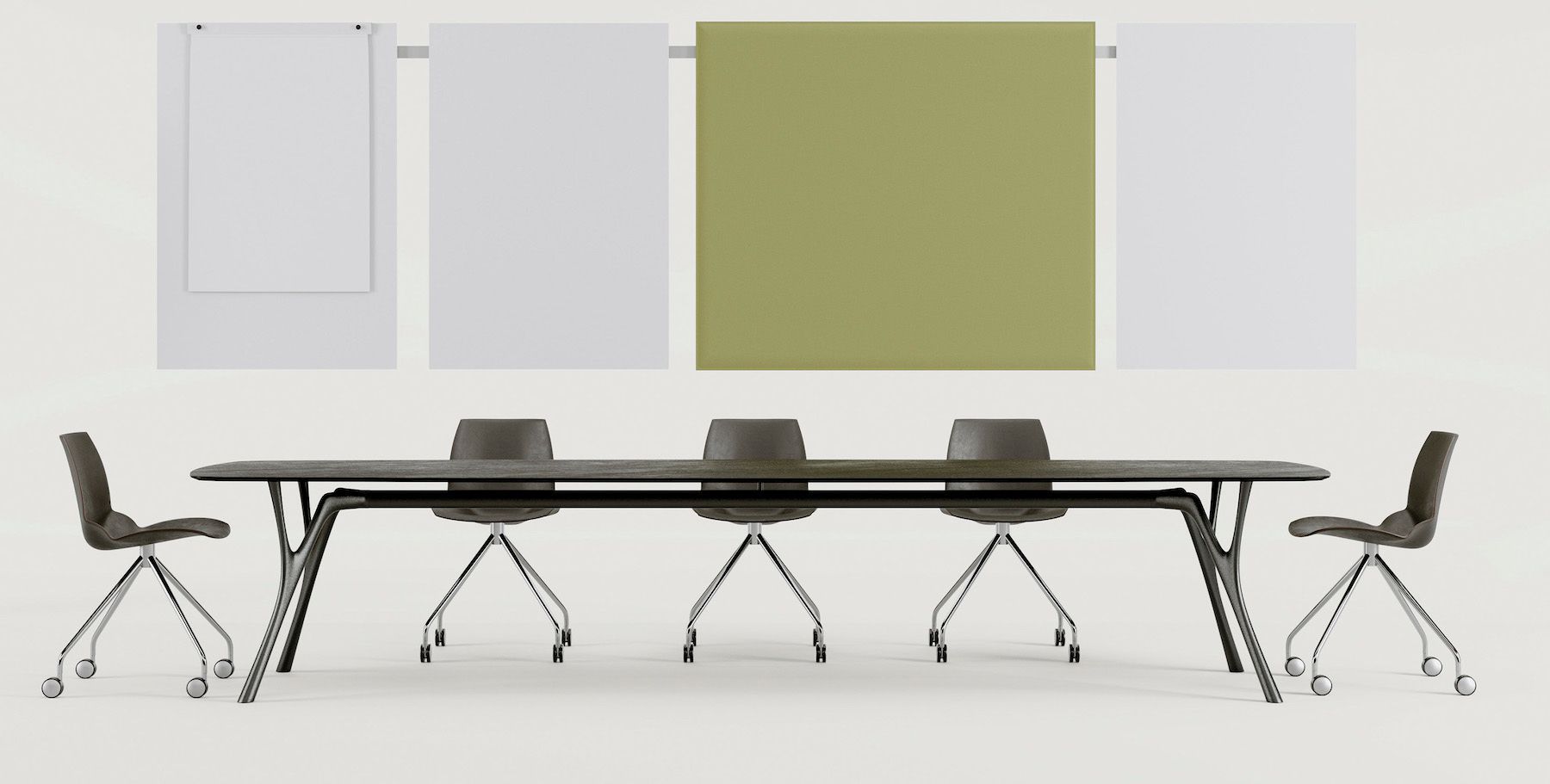 Coppia sedie per ufficio in acciaio e tecnopolimero Emily C