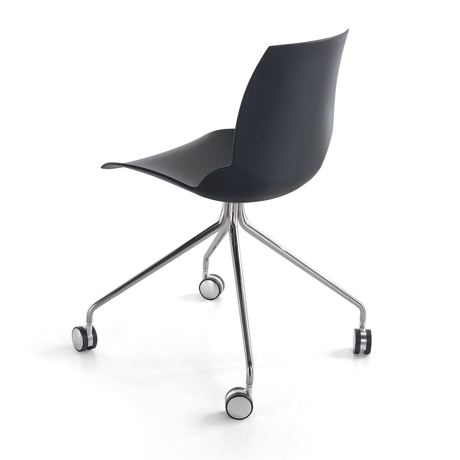 Coppia sedie per ufficio in acciaio e tecnopolimero Emily C