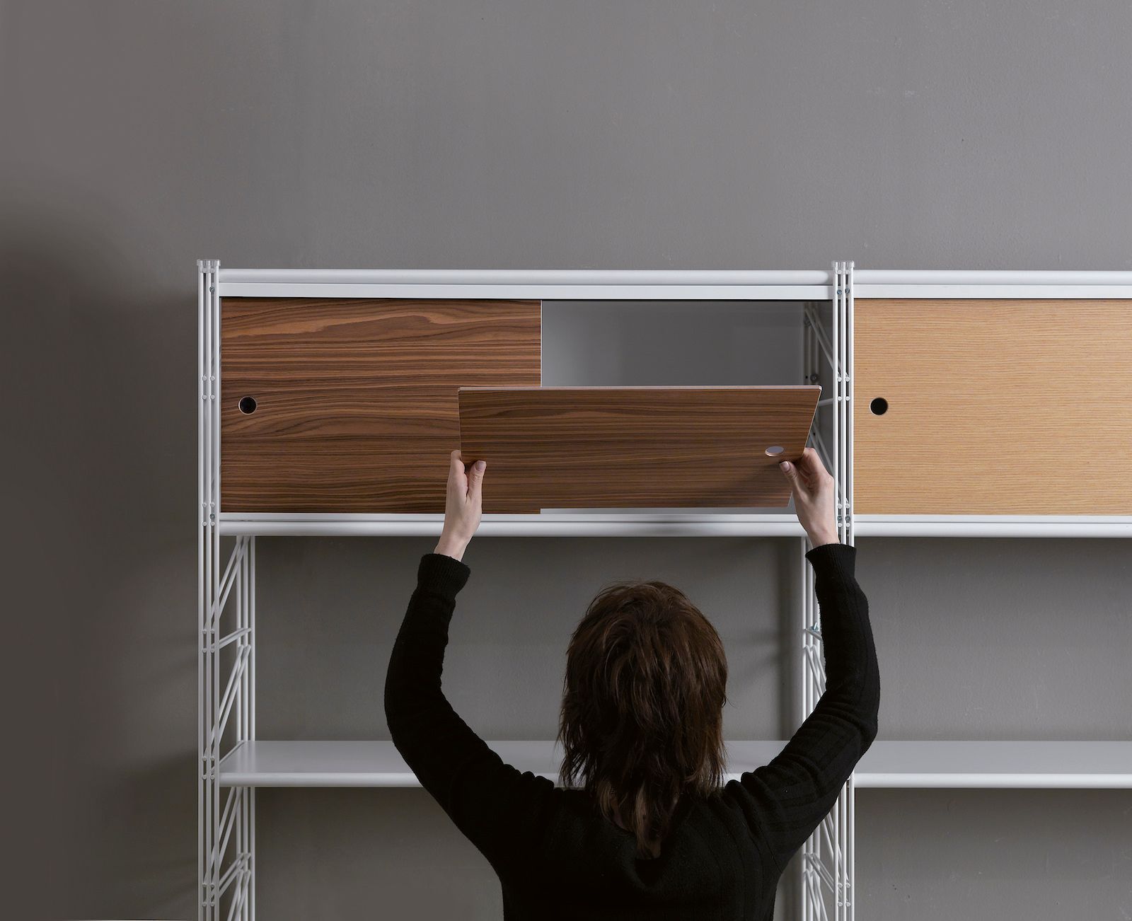 Scaffale libreria con ante Melker 35