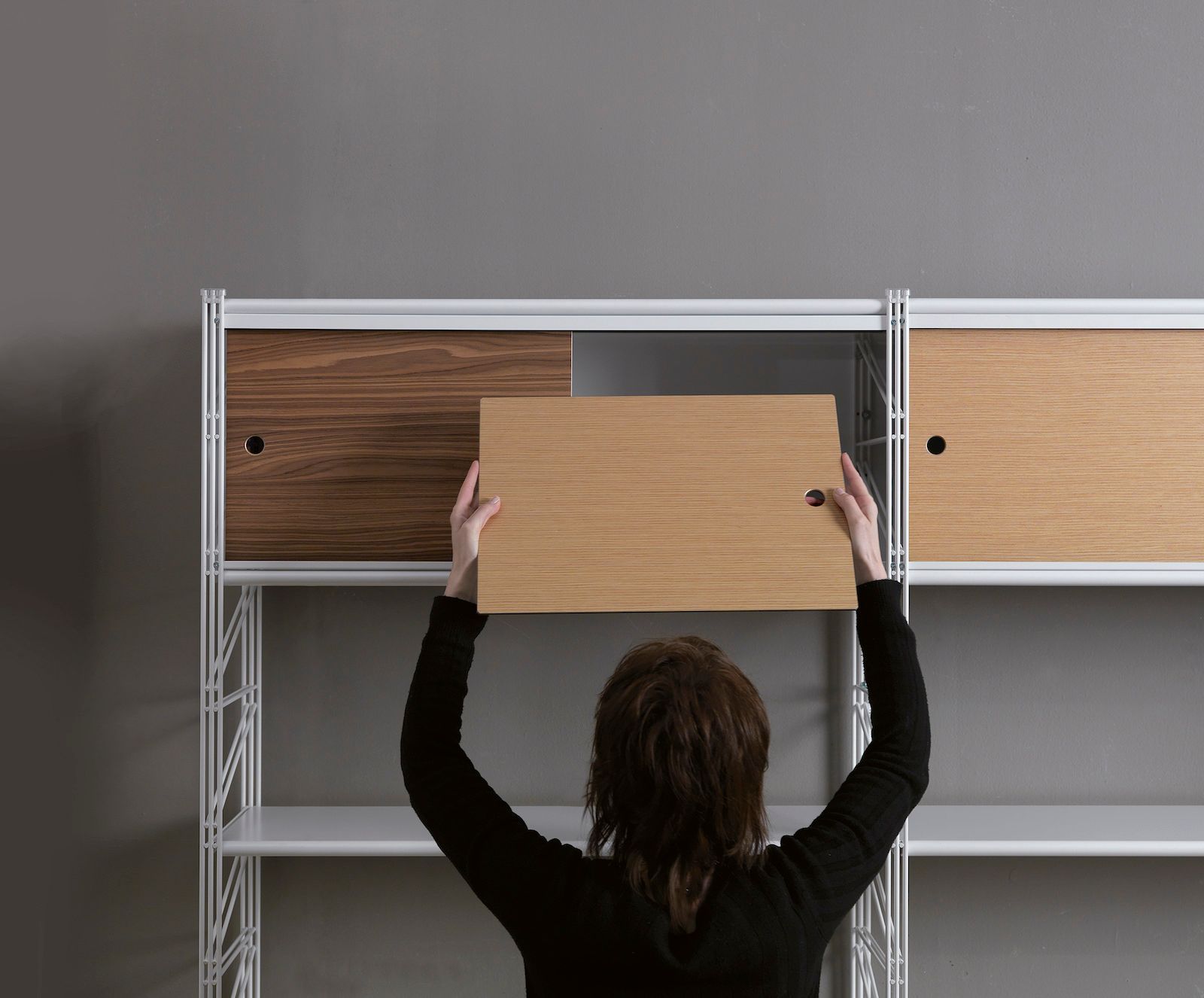 Scaffale libreria con ante Melker 35