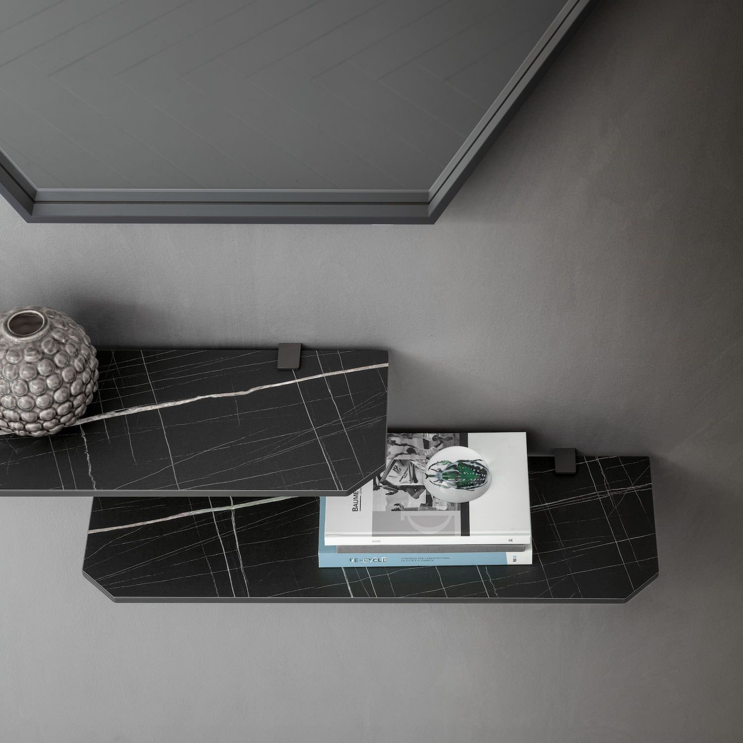 Coppia mensole da parete in HPL o Fenix Bastian 65