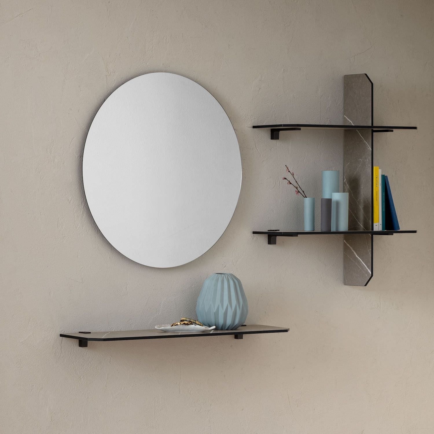 Mensole libreria da parete in HPL o Fenix Bastian