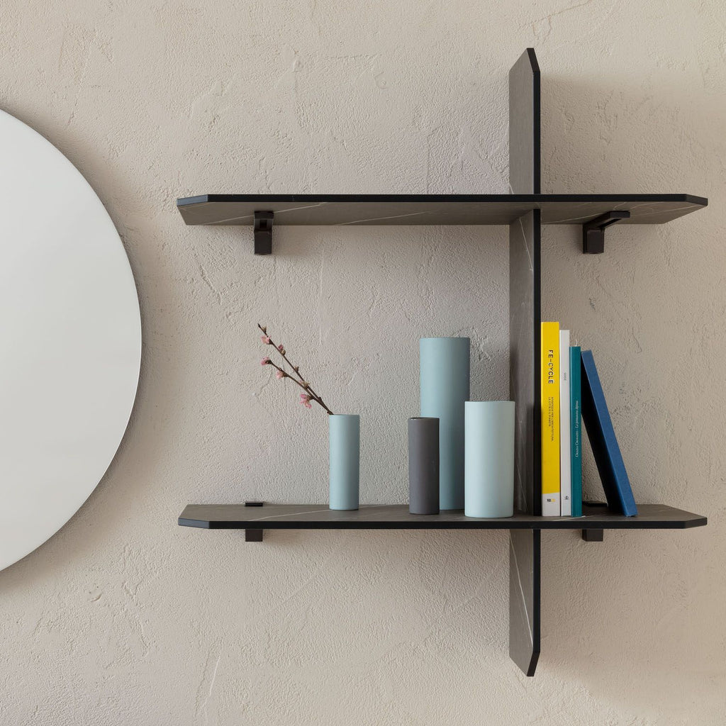 Mensole libreria da parete in HPL o Fenix Bastian